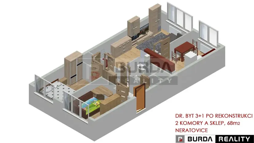 Prodej bytu 3+1, Neratovice, 68 m2