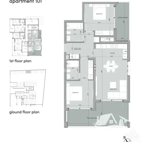 Prodej bytu 2+kk, Lemesos, Kypr, 56 m2