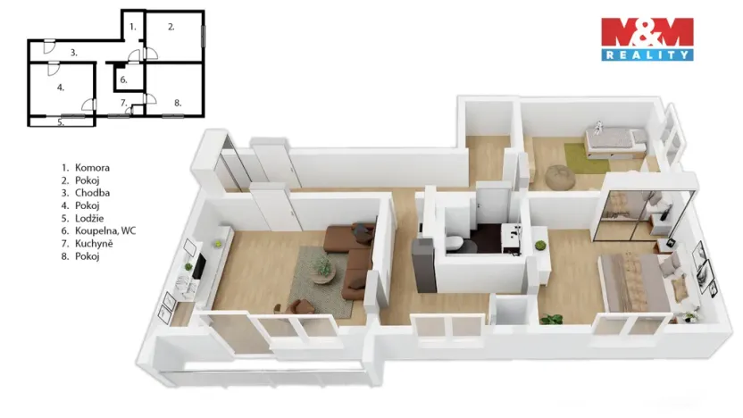 Prodej bytu 3+1, Žulová, Na Rybníčku, 76 m2