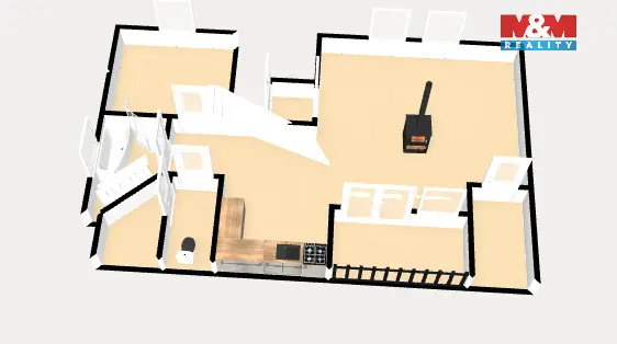 Pronájem bytu 3+kk, Rakovník - Rakovník II, Dukel. hrdinů, 94 m2