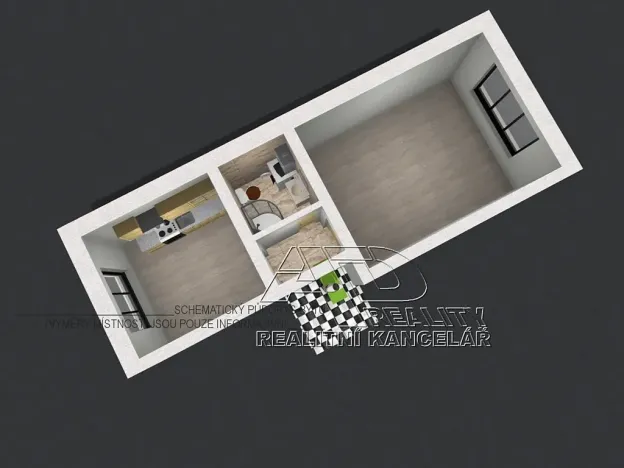 Pronájem bytu 1+1, České Budějovice, Husova tř., 40 m2