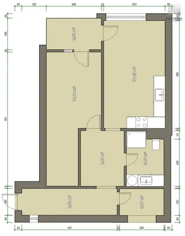 Pronájem bytu 2+kk, Modřice, Popovická, 57 m2