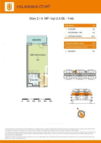 Pronájem bytu 1+kk, Olomouc, Aloise Rašína, 31 m2