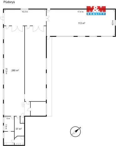 Pronájem skladu, Vsetín, Lázky, 430 m2