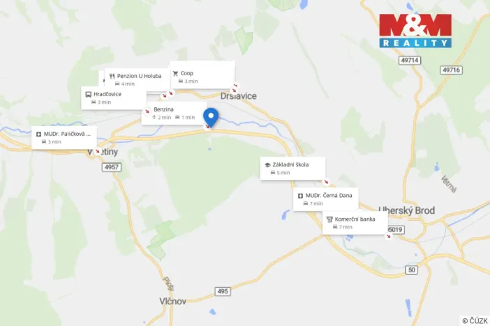 Pronájem komerčního pozemku, Drslavice, 748 m2