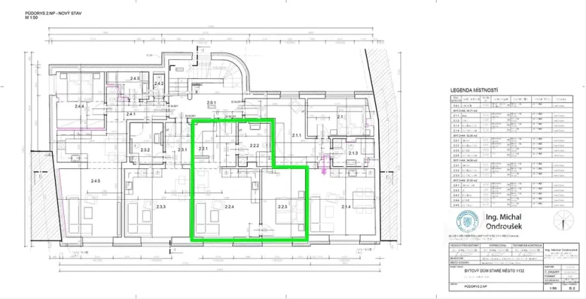 Pronájem bytu 2+kk, Staré Město, Hradišťská, 53 m2