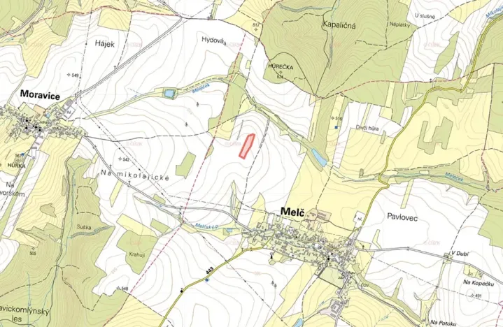 Prodej pole, Melč, 7220 m2