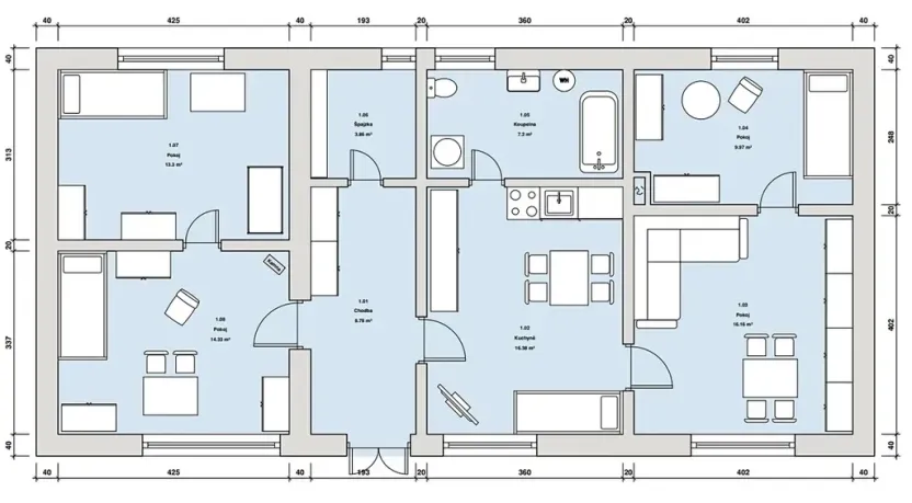 Prodej rodinného domu, Vraný, 84 m2