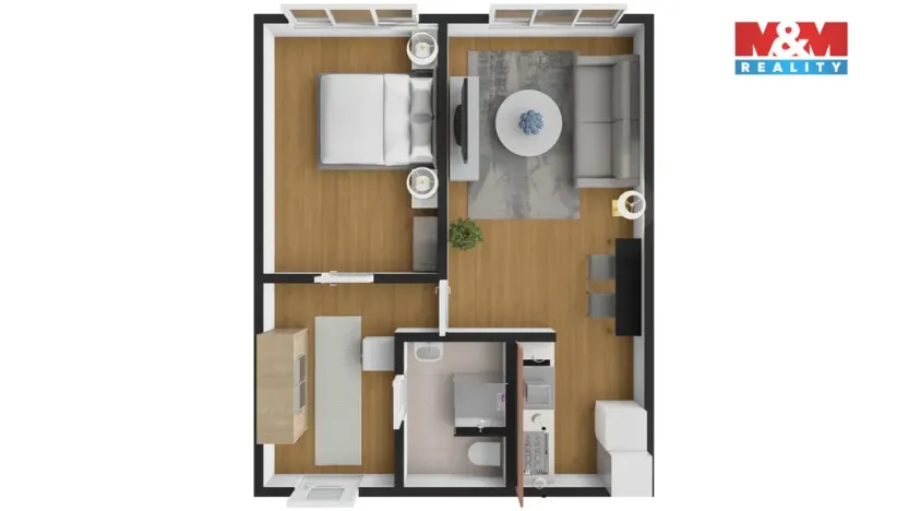 Pronájem bytu 2+kk, Kladno - Kročehlavy, Lacinova, 40 m2