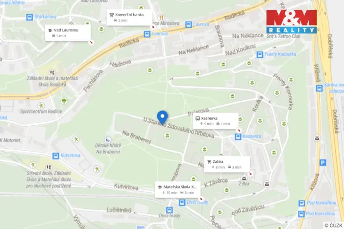 Prodej bytu 2+kk, Praha, U starého židovského hřbitova, 54 m2