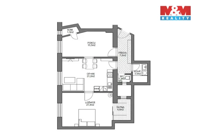 Pronájem bytu 3+kk, Karlovy Vary - Rybáře, Nákladní, 86 m2