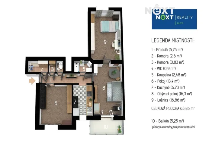 Prodej bytu 3+1, Brno, Slepá, 75 m2