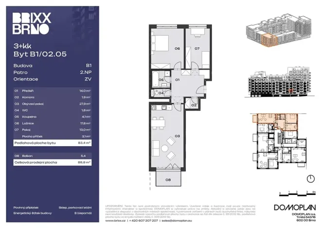 Prodej bytu 3+kk, Brno, Jihlavská, 83 m2