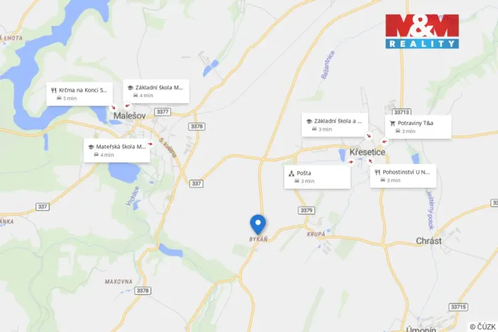 Prodej rodinného domu, Křesetice - Bykáň, 145 m2