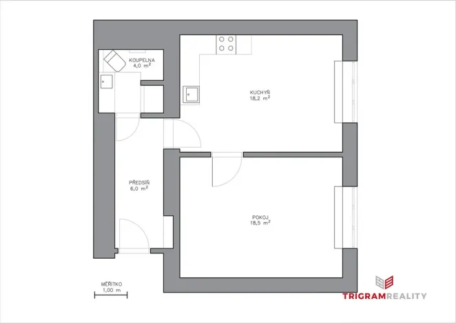 Pronájem bytu 2+1, Hradec Králové - Pražské Předměstí, Břetislavova, 63 m2