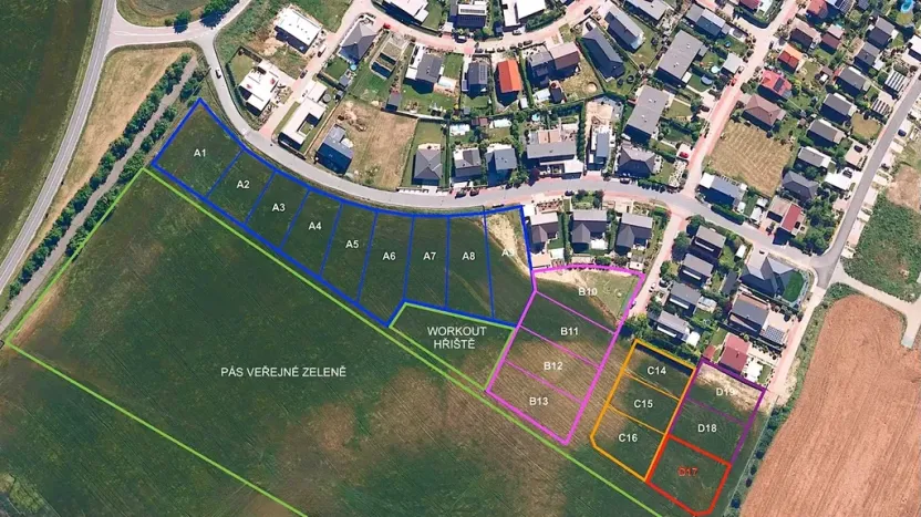 Prodej pozemku pro bydlení, Hrušovany u Brna, Pod Střediskem, 988 m2