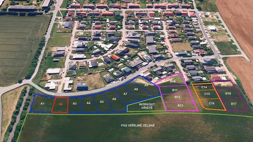Prodej pozemku pro bydlení, Hrušovany u Brna, Pod Střediskem, 741 m2