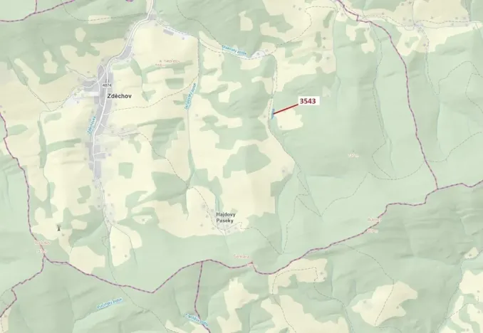 Dražba lesa, Zděchov, 1866 m2