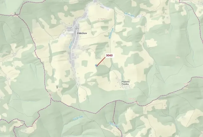 Dražba lesa, Zděchov, 2428 m2