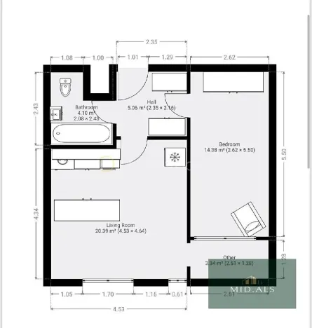 Prodej bytu 1+kk, Praha - Troja, Hnězdenská, 37 m2