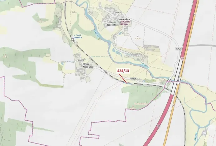 Dražba pozemku, Nerestce, 392 m2