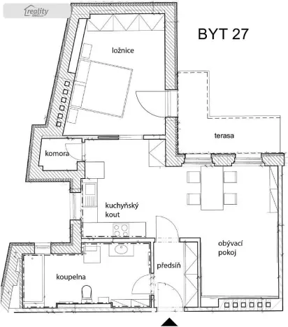 Pronájem bytu 2+kk, Praha - Nové Město, Na Poříčí, 64 m2