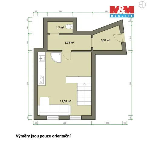 Pronájem bytu 1+kk, Mariánské Lázně, Hlavní třída, 20 m2