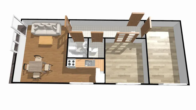 Pronájem bytu 3+1, Praha - Záběhlice, Vrútecká, 63 m2