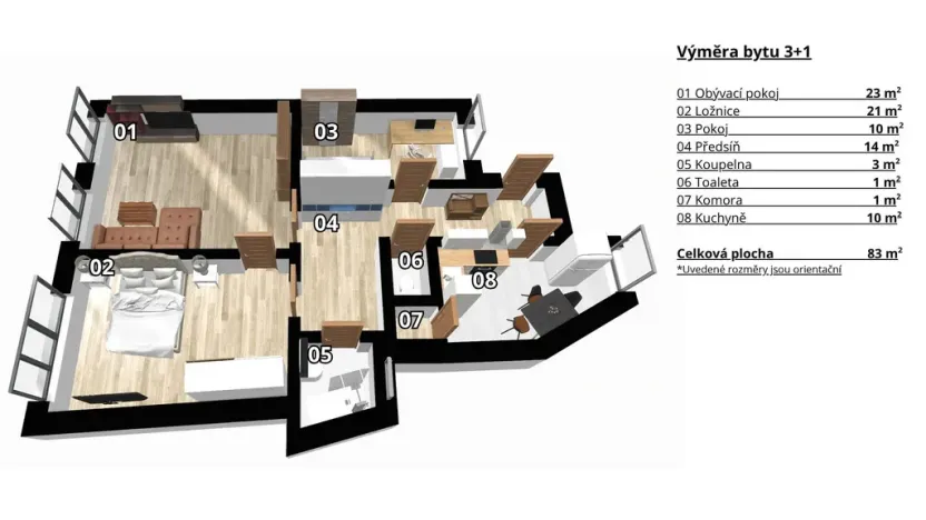Prodej bytu 3+1, Brno - Staré Brno, Nové sady, 83 m2
