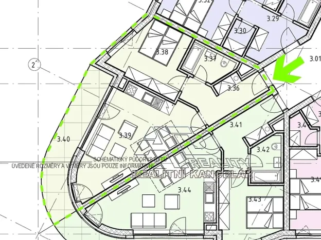 Pronájem bytu 2+kk, České Budějovice, Na Zlaté stoce, 54 m2