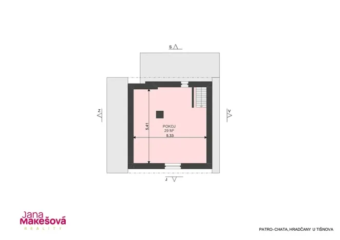 Prodej chaty, Hradčany, 61 m2