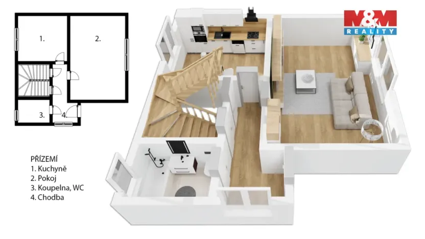 Prodej rodinného domu, Nový Bydžov, Lidická, 79 m2