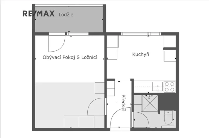 Pronájem bytu 1+1, Praha - Letňany, Chlebovická, 32 m2
