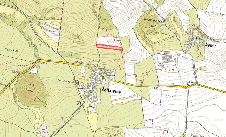 Prodej pole, Želkovice, 7043 m2