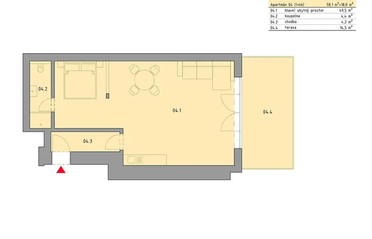 Prodej bytu 2+kk, Železná Ruda, 58 m2