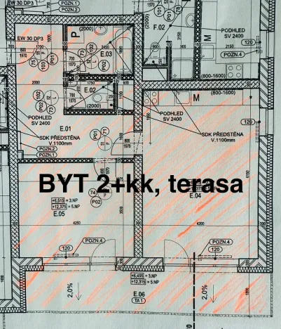 Pronájem bytu 2+kk, Liberec - Liberec VI-Rochlice, Pastelová, 73 m2