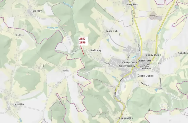 Dražba pozemku, Český Dub, 199 m2