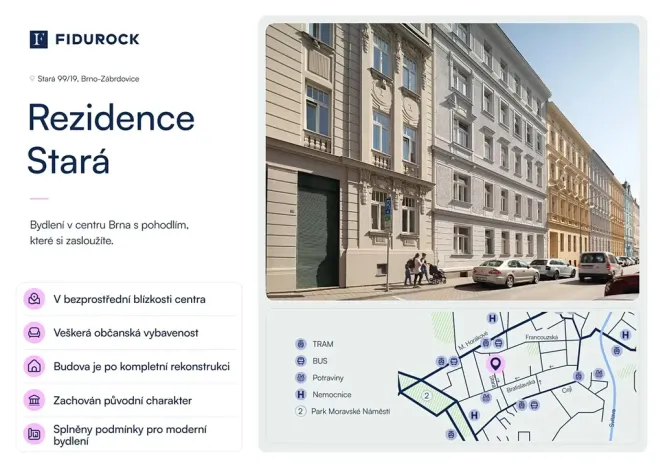 Prodej bytu 1+kk, Brno, Stará, 35 m2