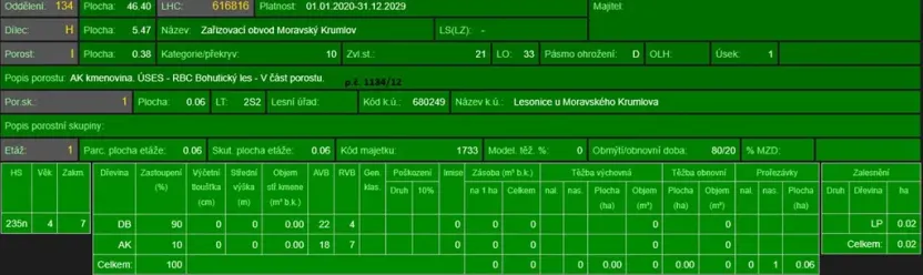 Prodej podílu lesa, Lesonice, 6189 m2