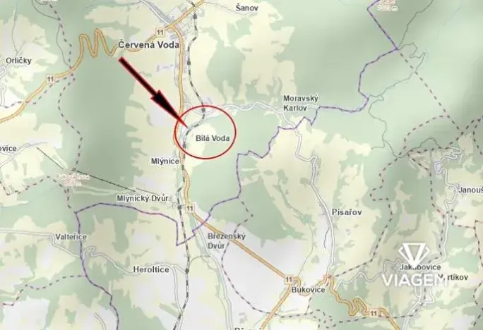 Prodej pole, Červená Voda, 1208 m2