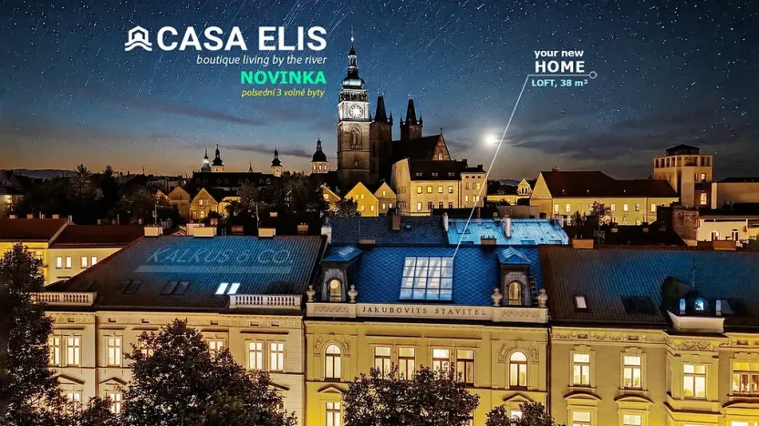 Pronájem atypického bytu, Hradec Králové, Eliščino nábřeží, 38 m2