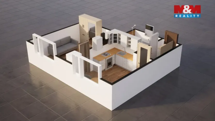 Pronájem bytu 2+kk, Stráž pod Ralskem, Máchova, 37 m2