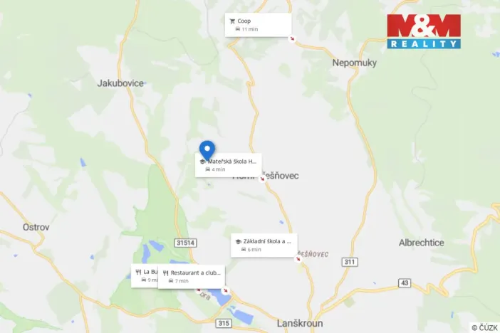 Prodej louky, Horní Třešňovec, 7248 m2