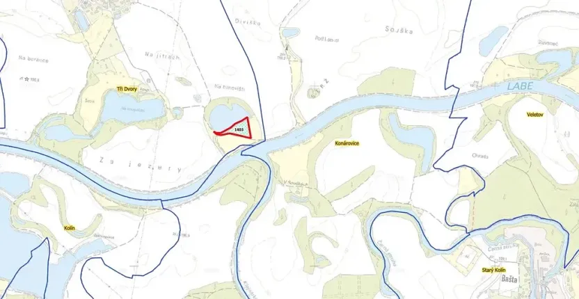 Prodej louky, Tři Dvory, 9469 m2