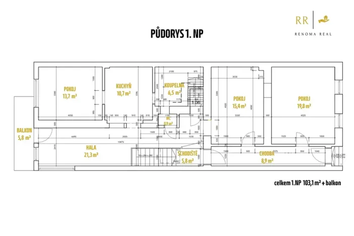 Prodej rodinného domu, Brno, Dělnická, 103 m2