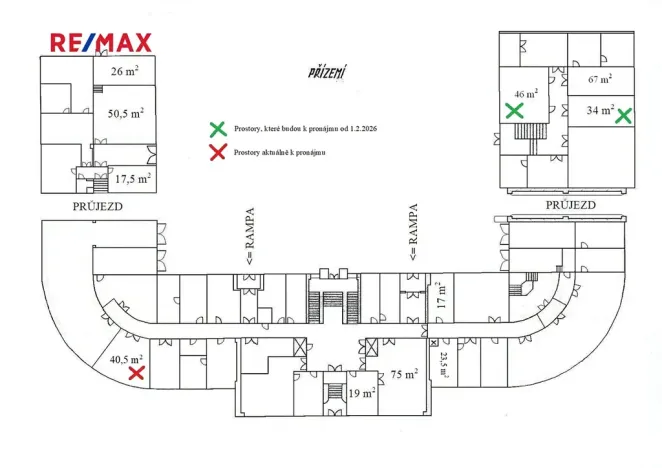 Pronájem kanceláře, Praha - Hloubětín, Nademlejnská, 40 m2