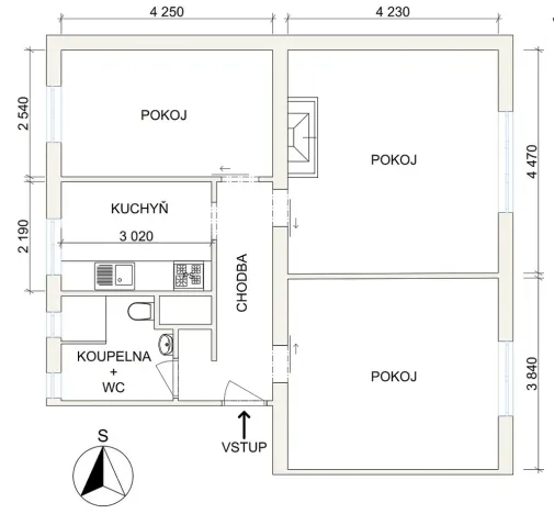 Prodej bytu 3+1, Petřvald, Nová, 79 m2