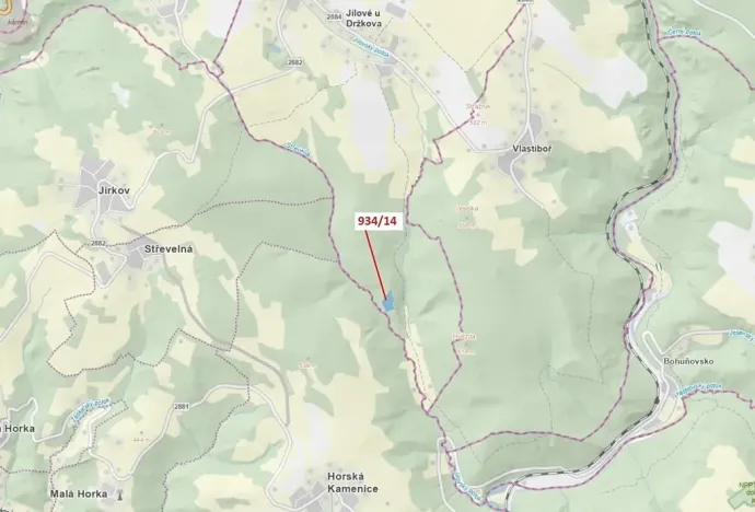 Dražba lesa, Jílové u Držkova, 5751 m2