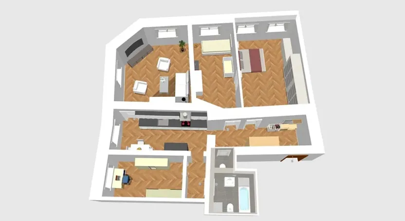 Prodej bytu 4+1, Brno, Husovická, 106 m2