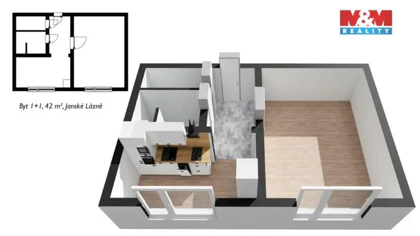 Prodej bytu 1+1, Janské Lázně, Na Sluneční Stráni, 32 m2